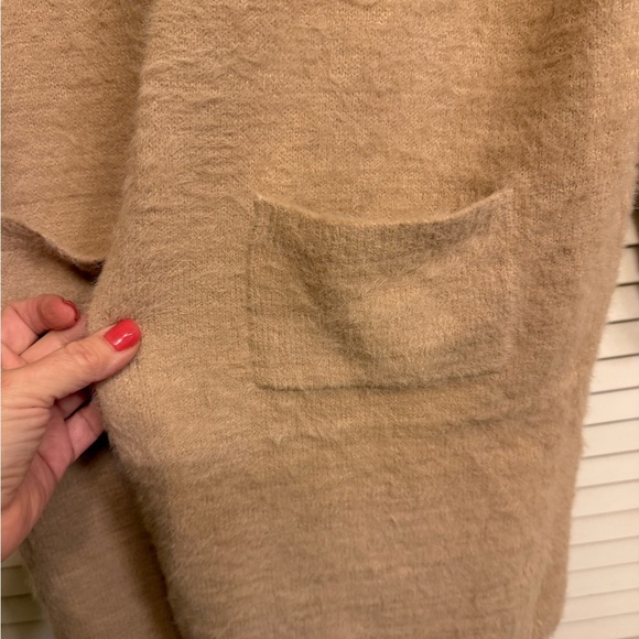 Nostalgia woman’s Cardigan Sweater Midi length Tan 3/4 Length NEW Sz XL - Picture 10 of 14